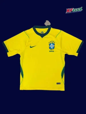 Brazil home yellow jersey 26/27 fans version front view, breathable fabric