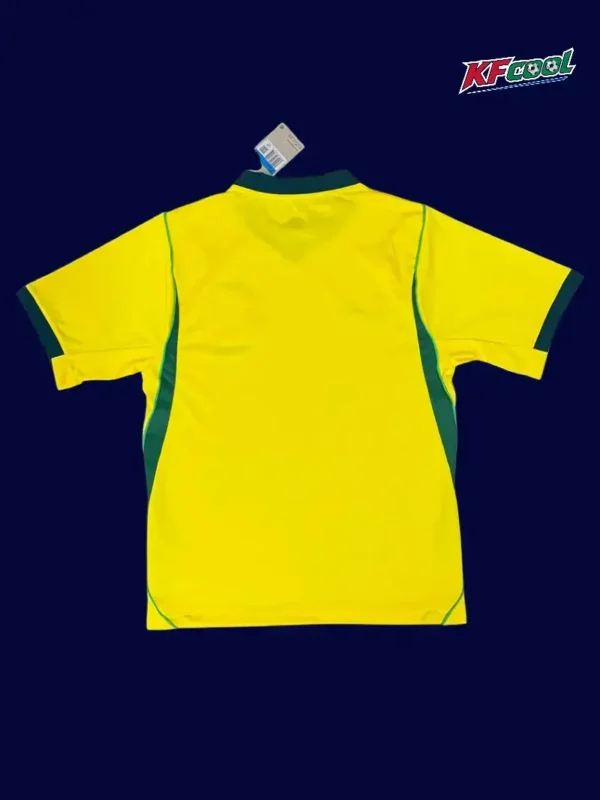 Brazil Home Yellow Jersey 2627 Fans Version2 - kfcool.com Brazil home yellow jersey 26/27 fans version back view with collar detail