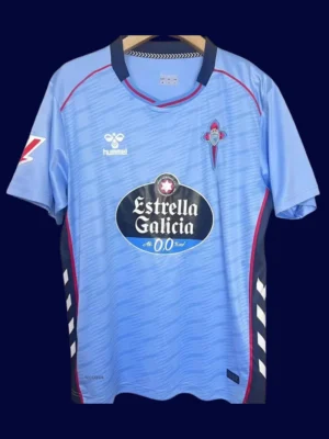 Celta Home Jersey 25/26 Fans Version front with club crest and classic stripes.