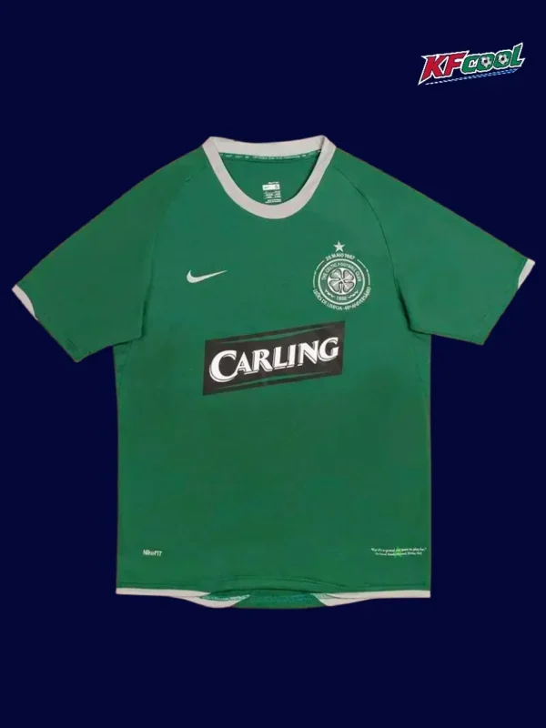 Celtic Glasgow home classic retro jersey 2006/07 front green white stripes