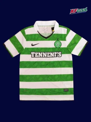 Celtic Glasgow home classic retro jersey 2010/12 front green white modern design