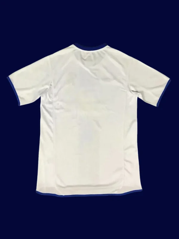 Chelsea Away White Retro Jersey 0305B - kfcool.com back view of Chelsea away white retro jersey (03/05) showing stitched back for numbers.