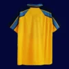 back view of Chelsea away yellow retro jersey (95/97) showing reinforced number panel.