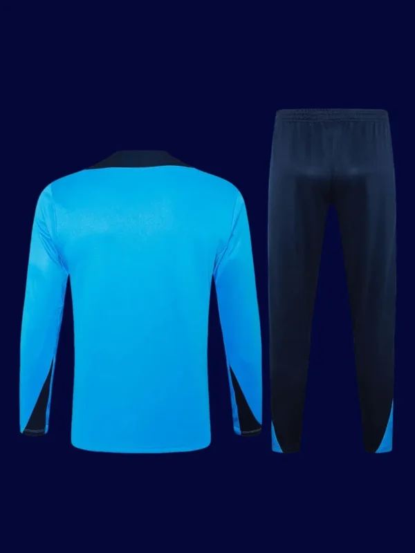 Chelsea Blue Tracksuit 2425B - kfcool.com back view of Chelsea blue tracksuit (24/25) showing smooth back and ergonomic seams.