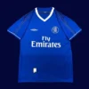 Chelsea Home Blue Retro Jersey 0305A - KFCool – Football Jerseys & Soccer Kits Store front view of Chelsea home blue retro jersey (03/05) with traditional crew neck.
