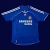 Chelsea Home Blue Retro Jersey 0607A - kfcool.com front view of Chelsea home blue retro jersey (06/07) with classic collar.
