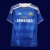 front view of Chelsea home blue retro jersey (11/12) with modern retro trims.