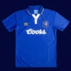 Chelsea Home Blue Retro Jersey 9597A - kfcool.com front view of Chelsea home blue retro jersey (95/97) with vintage design.