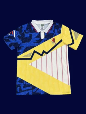 front view of Chelsea retro shirt (1990) with classic crew neck.
