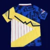 Chelsea Retro shirt 1990B - KFCool – Football Jerseys & Soccer Kits Store back view of Chelsea retro shirt (1990) showing stitched back panel for number customization.