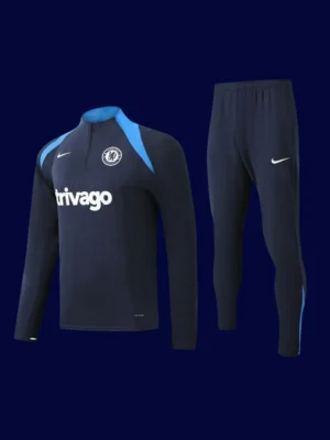 front view of Chelsea tracksuit (2025) with zip-up front and elastic cuffs.