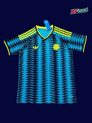 Colombia Away Blue Jersey 2627 Fans Version1 Colombia away blue jersey 26/27 fans front — supporter edition, breathable