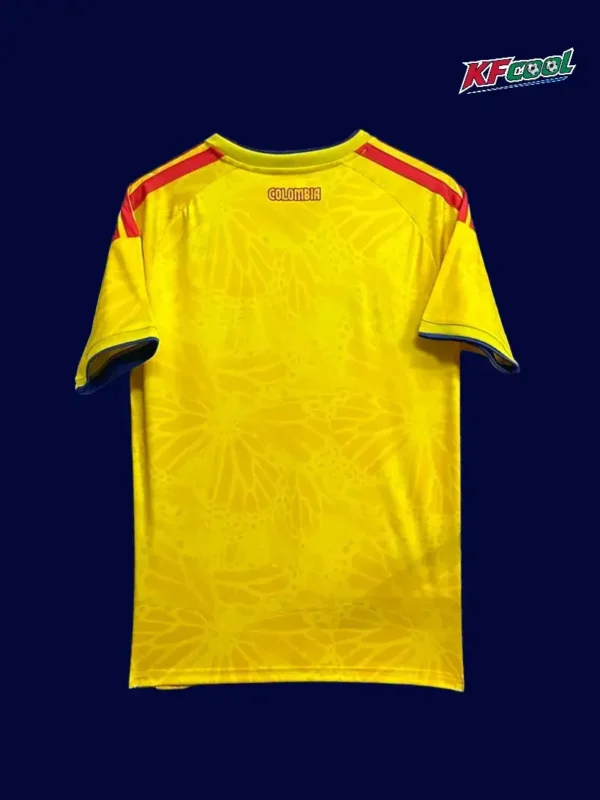 Colombia home yellow jersey 26/27 fans back with collar detail