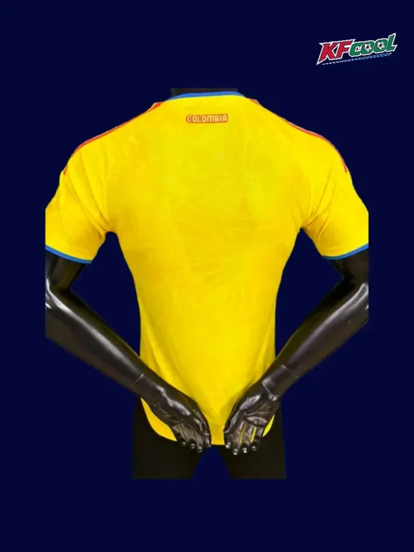Colombia Home Yellow Jersey 2627 Player Version2 - kfcool.com Colombia 26/27 home player jersey back — lightweight performance panel