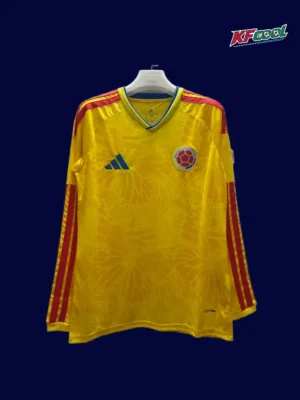 Colombia Home Yellow LS Jersey 2627 Fans Version1 Colombia home yellow LS jersey 26/27 fans front — breathable, long sleeve