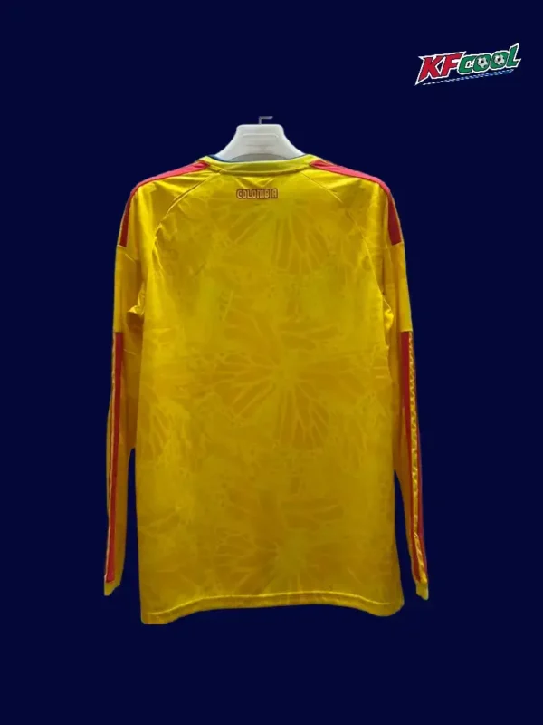 Colombia Home Yellow LS Jersey 2627 Fans Version2 - KFCool – Football Jerseys & Soccer Kits Store Colombia home yellow LS jersey 26/27 fans back with seam detail