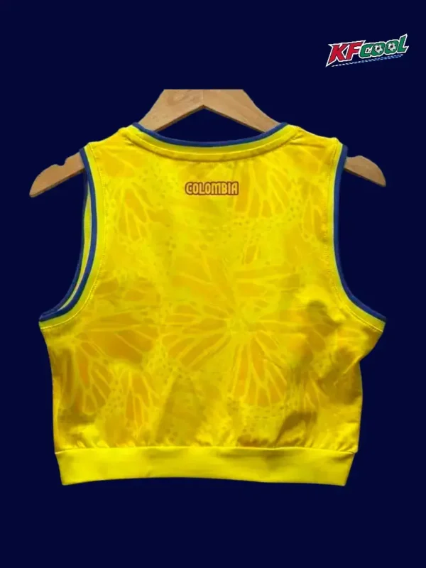 Colombia home yellow women 26/27 yoga vest back racer cut