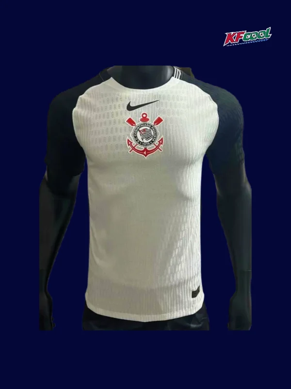 Corinthians home jersey 25/26 player version front white black stripes