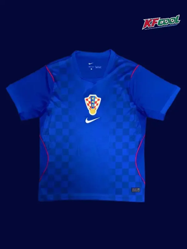 Croatia away blue jersey 26/27 fans front — alternate kit, breathable