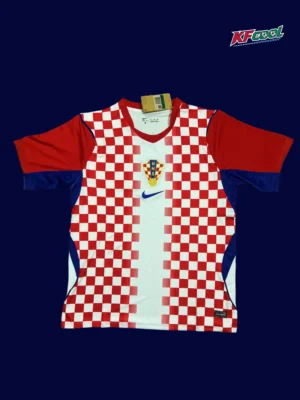 Croatia Home Jersey 26/27 Front Checkered RedWhite Classic Fans Version
