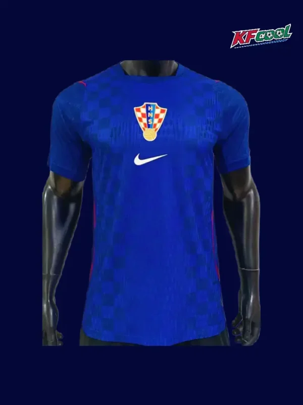 Croatial Away Blue Jersey 2627 Player Version1 - kfcool.com Croatia 26/27 away player jersey front — pro fit, blue alternate design