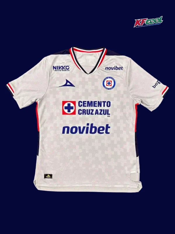 Cruz Azul away jersey 25/26 fans version front white blue design