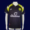 Dortmund away black classic retro jersey 1995/96 front black yellow vintage design