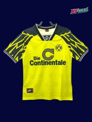 Dortmund Home Classic Retro Jersey 199495A Dortmund home classic retro jersey 1994/95 front yellow black vintage home design