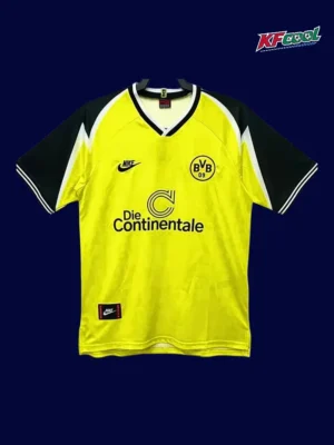 Dortmund Home Classic Retro Jersey 199596A Dortmund home classic retro jersey 1995/96 front yellow black vintage stripes