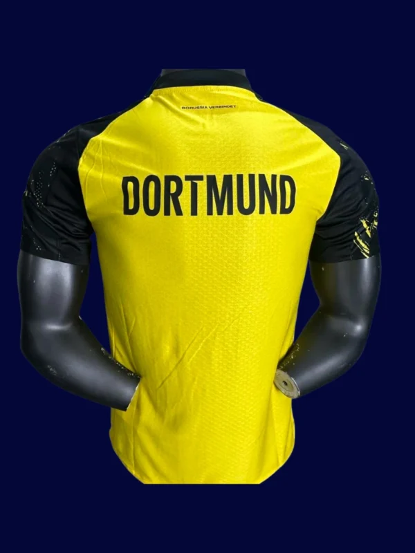 Dortmund Home Jersey 2526 Player Version2 - kfcool.com Dortmund Home Jersey 25/26 Player Version back with stitched number panel.