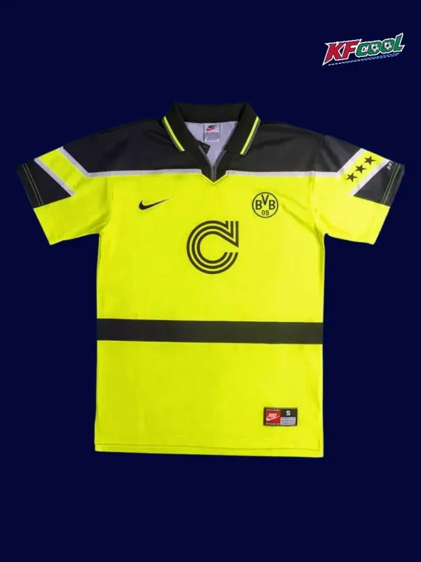 Dortmund home UCL final retro jersey 1996/97 front yellow black special edition