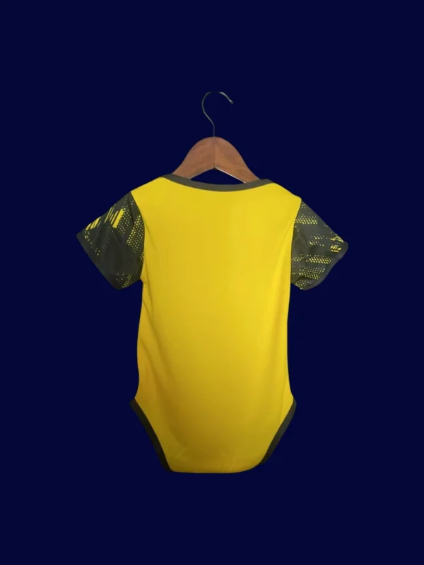 Dortmund Home Yellow Babysuit kits 2526B - kfcool.com Dortmund Home Yellow Babysuit Kits 25/26 back with printed number panel.