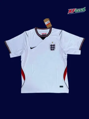 England Home White Jersey 2627 Fans Version1 England home white jersey 26/27 fans front — classic design, breathable