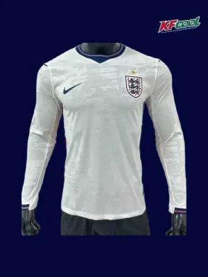 England Home White LS Jersey 2627 Player Version1 England home white LS jersey 26/27 player front — long sleeve, performance fit