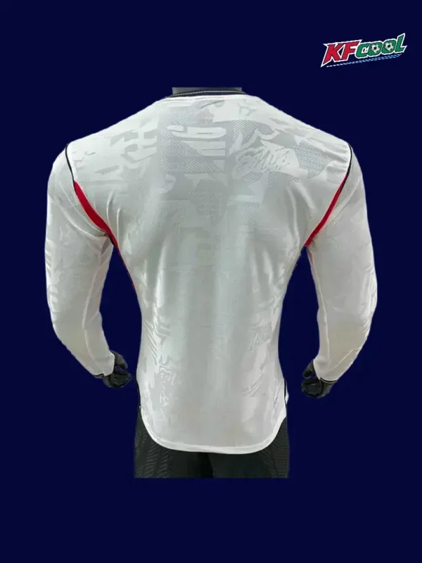 England home white LS jersey 26/27 player back — ventilation panels