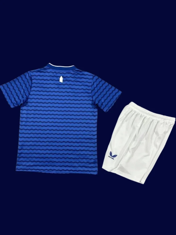 Everton Home Kids Kits 25/26 back with printed number panel.