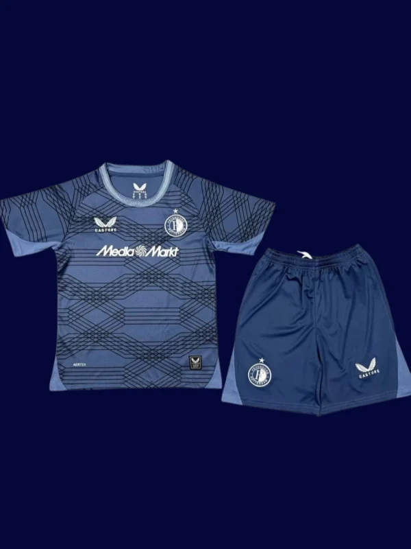 Feyenoord Away Kids kits 25/26 front lightweight breathable junior football shirt