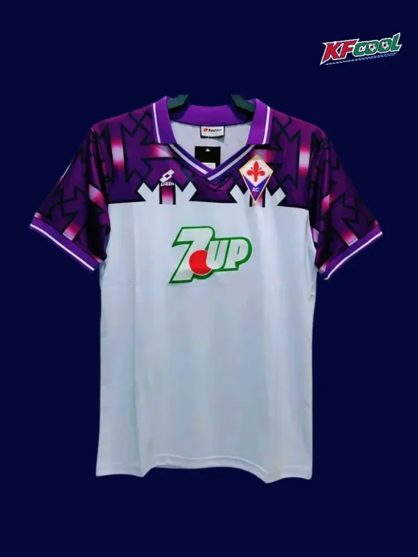 Fiorentina away classic retro jersey 1992/93 front vintage purple away design