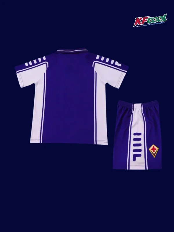 Fiorentina Home Classic Retro Kids kits 199900B - kfcool.com Fiorentina 1999/00 home classic retro kids kits back view