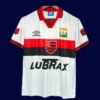Flamengo Away Classic Retro Jersey 1995A - kfcool.com Flamengo away classic retro jersey 1995 front white red design