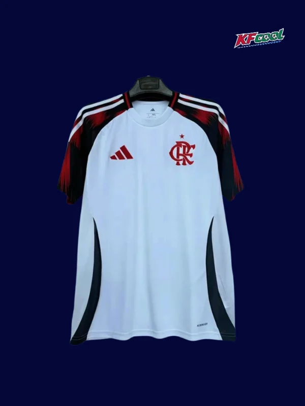 Flamengo Away Jersey 2526 Fans Version1 - kfcool.com Flamengo away jersey 25/26 fans version front white red design