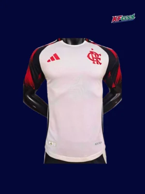 Flamengo away jersey 25/26 player version front white red design