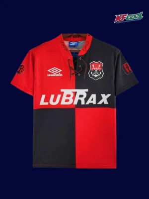 Flamengo home 100th anniversary retro jersey 1994 front red black commemorative design