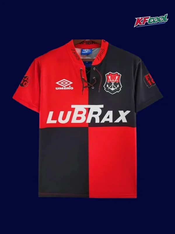 Flamengo home 100th anniversary retro jersey 1994 front red black commemorative design