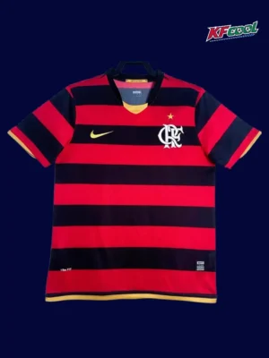 Flamengo home classic retro jersey 2008/09 front red black stripes