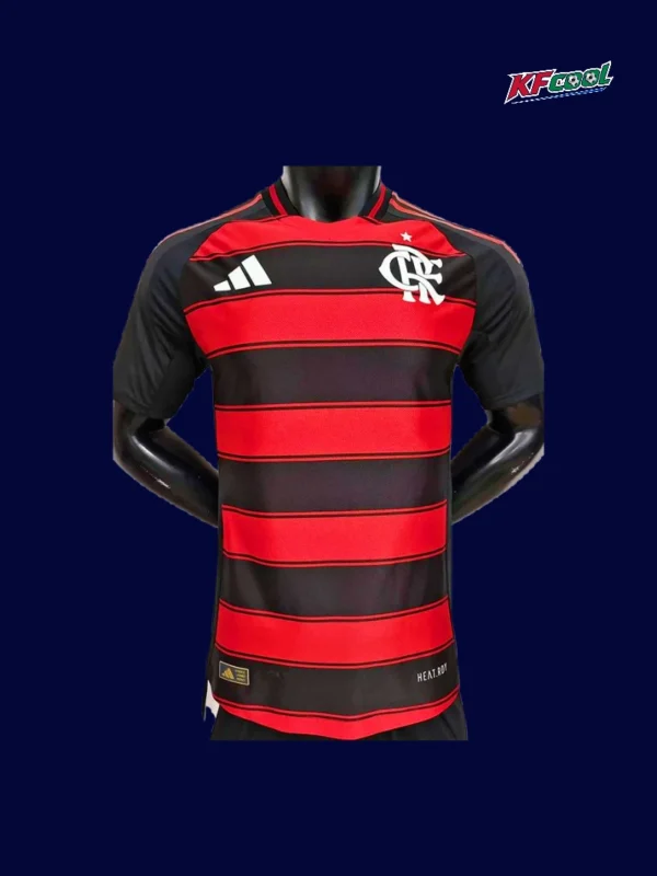 Flamengo home jersey 25/26 player version front red black design