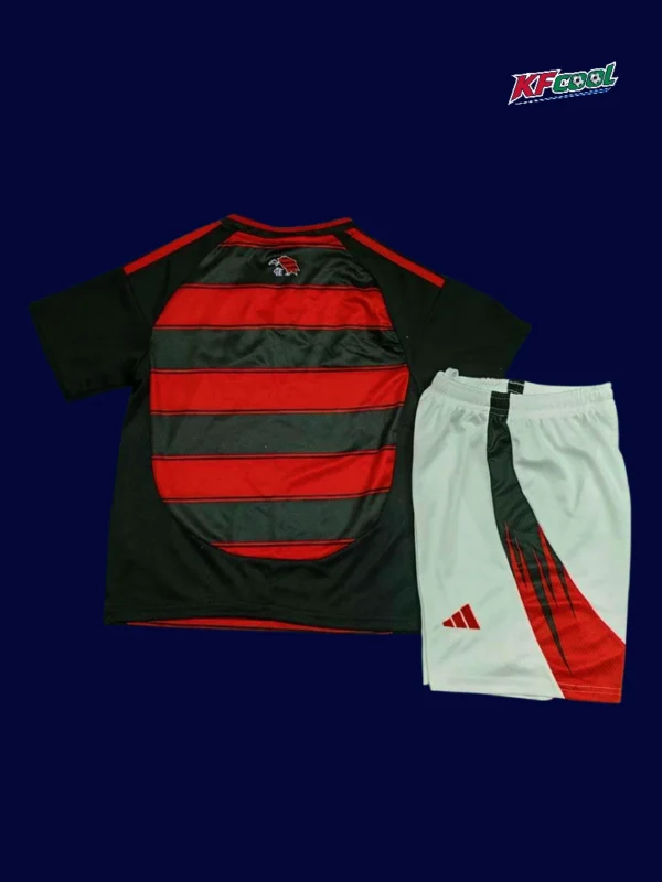 Flamengo Home Kids kits 2526B - KFCool – Football Jerseys & Soccer Kits Store Flamengo home kids kits 25/26 back view