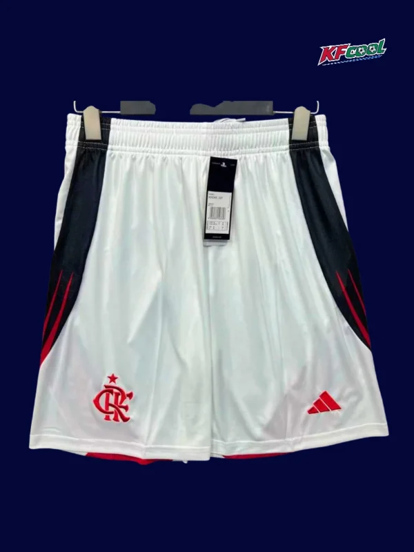 Flamengo Home White Shorts Pants 2526 - KFCool – Football Jerseys & Soccer Kits Store Flamengo home white shorts pants 25/26 front view