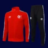 Flamengo Red Jacket Tracksuit 2526 Fans Version1 - KFCool – Football Jerseys & Soccer Kits Store Flamengo red jacket tracksuit 25/26 fans version front view