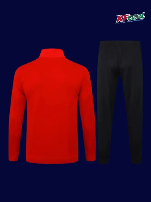 Flamengo Red Jacket Tracksuit 2526 Fans Version2 - KFCool – Football Jerseys & Soccer Kits Store Flamengo red jacket tracksuit 25/26 fans version back view